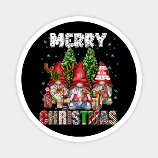 Merry Christmas Gnome Family Funny Xmas Tree Women Men Kids Magnet